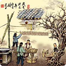 道口燒雞工序造形掛晾